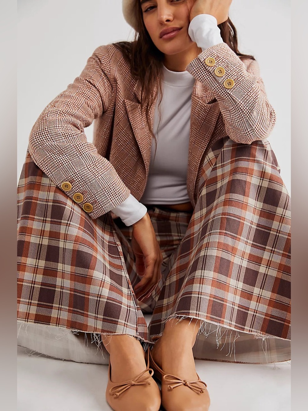 Free People Just Float On Plaid Flares - Picture 4 of 13
